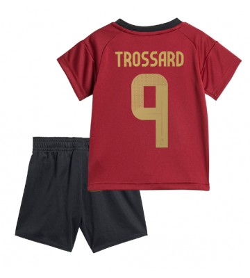 Bélgica Leandro Trossard #9 Primera Equipación Niños Eurocopa 2024 Manga Corta (+ Pantalones cortos)